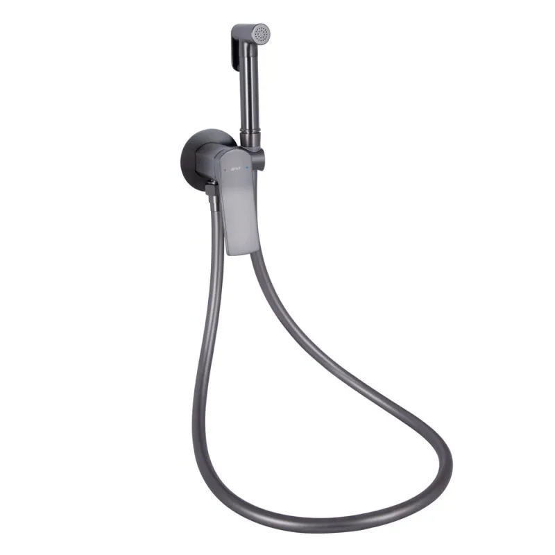 Набор для гигиенического душа Qtap Slavonice округлый QTSLA262GMB45916 Gunmetal Black PVD (SD00052040) Фото - 2