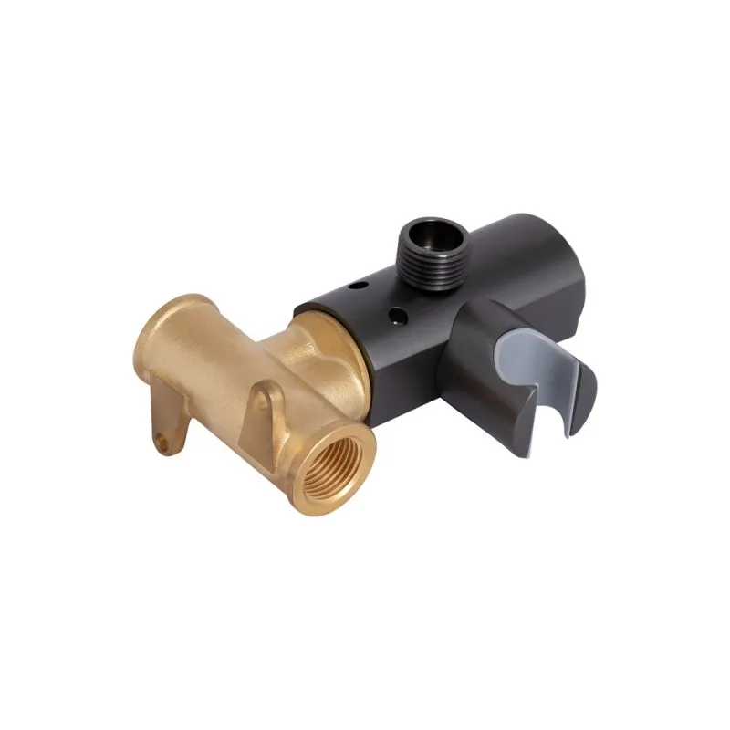 Набор для гигиенического душа Qtap Slavonice округлый QTSLA262GMB45916 Gunmetal Black PVD (SD00052040) Фото - 4
