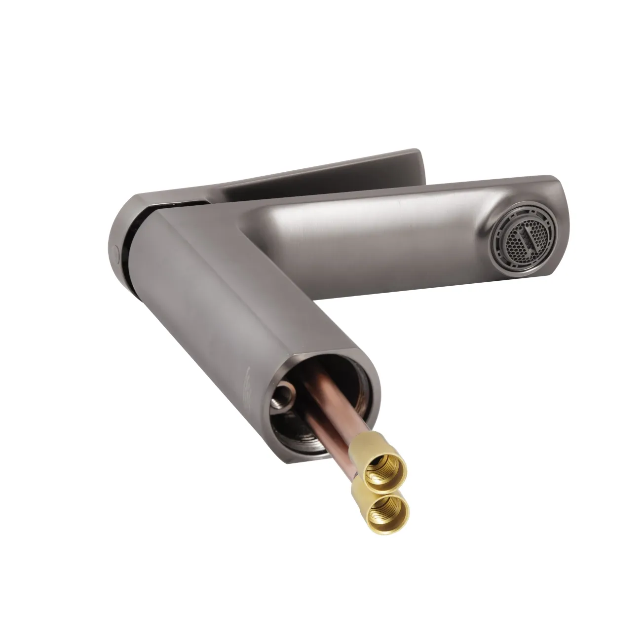 Смеситель для раковины Qtap Slavonice QTSLA270GMB45924 Gunmetal Black PVD Фото - 2