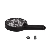 Лійка для ручного душу Qtap Rucni D 130 мм округла QTRUC125BLM45953 Black Matt Фото - 2