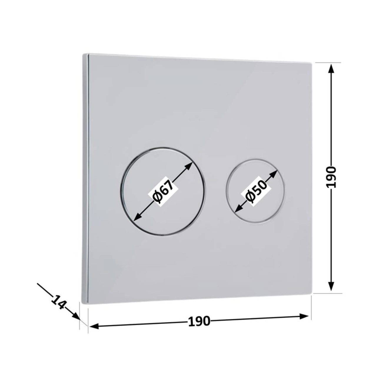 Панель змиву для унітаза Qtap Nest Uni QT0211P01V1009CRM Фото - 1