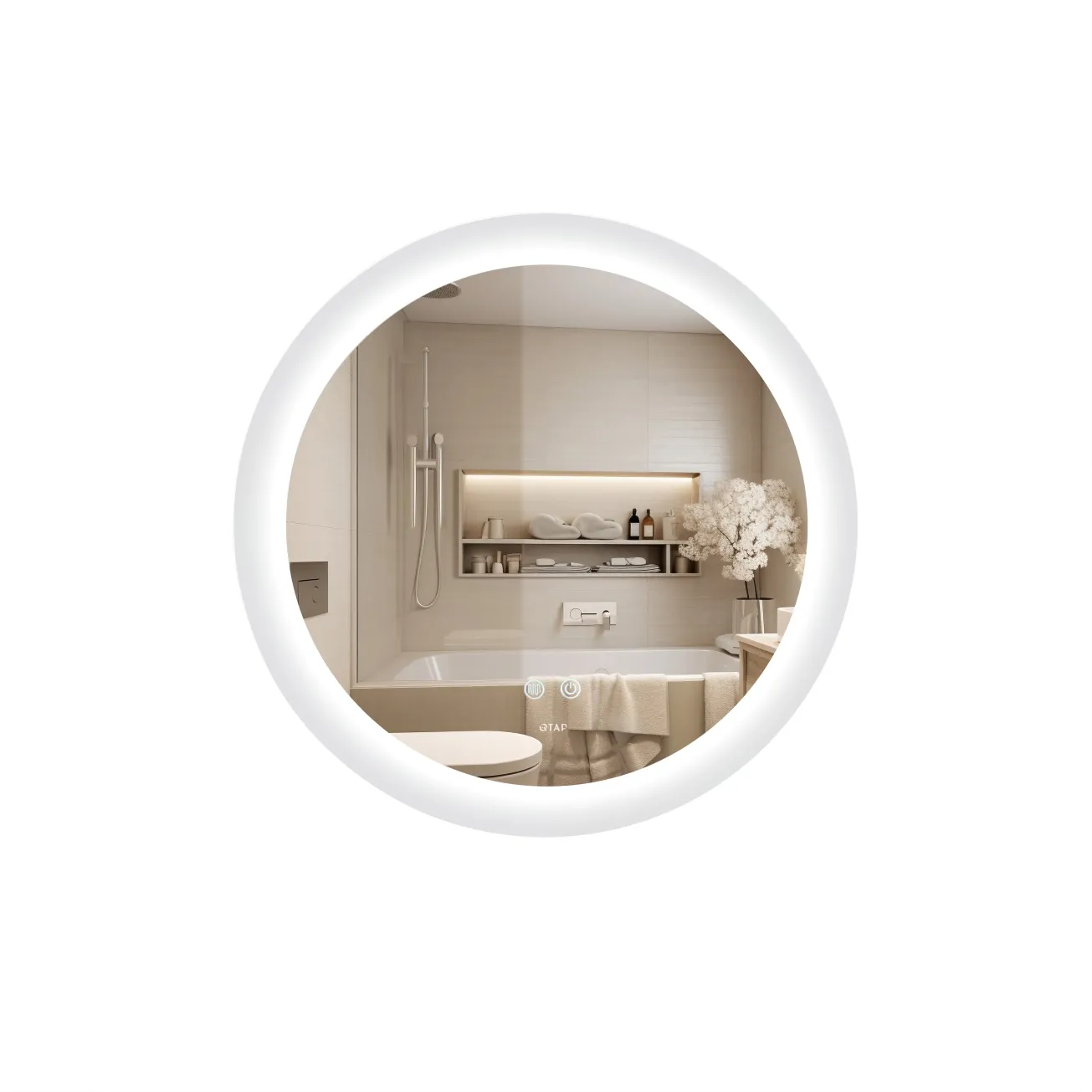 Зеркало Qtap Taurus R600 с LED-подсветкой QT2478R607 (SD00052314)