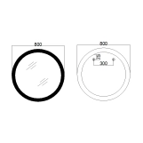 Дзеркало Qtap Taurus R800 з LED-підсвічуванням QT2478R807 (SD00052315) Фото - 1