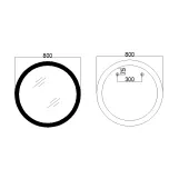 Зеркало Qtap Taurus R800 с LED-подсветкой QT2478R807 (SD00052315) Фото - 1