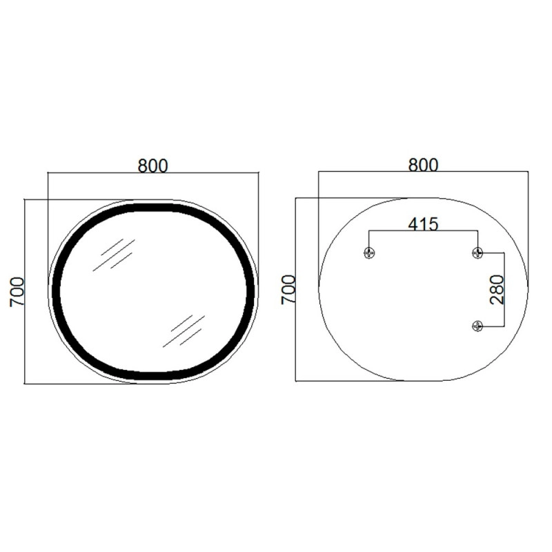 Дзеркало Qtap Gemini 800х700 з LED-підсвічуванням QT2578R8071W (SD00052318) Фото - 10
