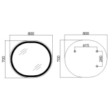 Дзеркало Qtap Gemini 800х700 з LED-підсвічуванням QT2578R8071W (SD00052318) Фото - 10