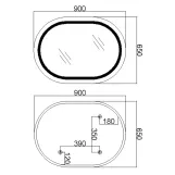 Дзеркало Qtap Gemini 650х900 з LED-підсвічуванням QT2578R6590 (SD00052320) Фото - 1