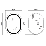 Зеркало Qtap Gemini 600х800 с LED-подсветкой QT2578R6080 (SD00052321) Фото - 1