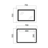 Дзеркало Qtap Cardinal 700х500 з LED-підсвічуванням QT0478C5070 (SD00052323) Фото - 1