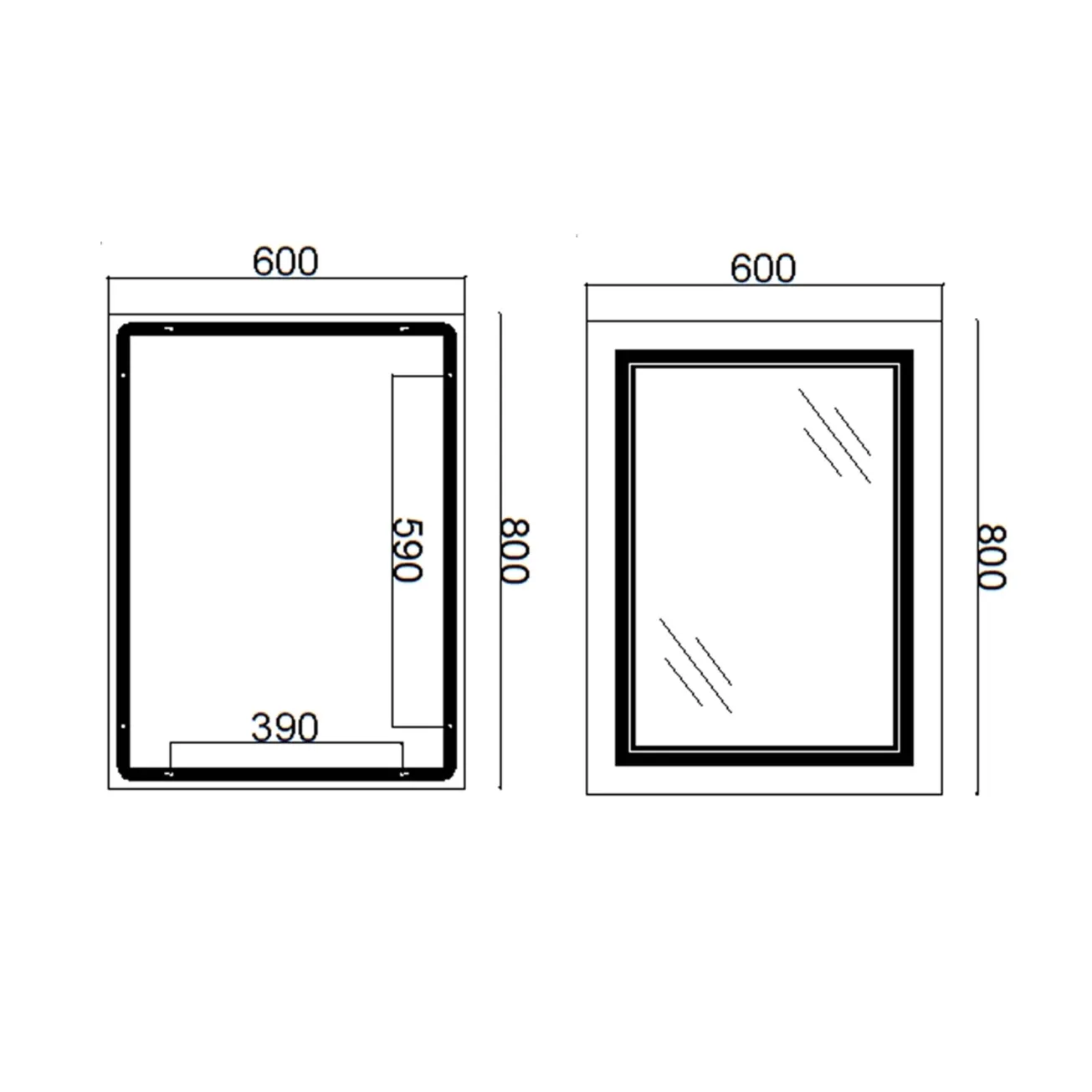 Дзеркало Qtap Cardinal 600х800 з LED-підсвічуванням QT0478C6080 (SD00052325) Фото - 1