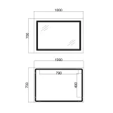 Дзеркало Qtap Cardinal 1000х700 з LED-підсвічуванням QT0478C10070 (SD00052326) Фото - 1