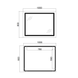 Зеркало Qtap Cardinal 1000х800 с LED-подсветкой QT0478C10080 (SD00052327) Фото - 1