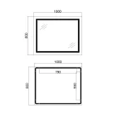Дзеркало Qtap Cardinal 1000х800 з LED-підсвічуванням  QT0478C10080 (SD00052327) Фото - 1