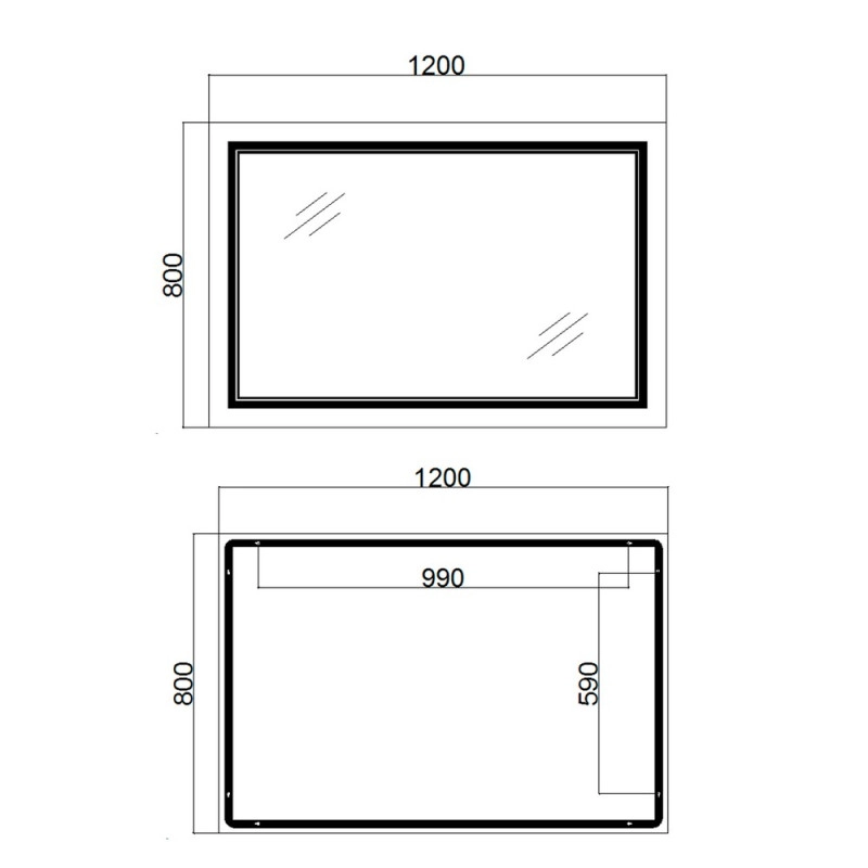 Дзеркало Qtap Cardinal 1200х800 з LED-підсвічуванням QT0478C12080 (SD00052328) Фото - 12