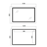 Дзеркало Qtap Cardinal 1200х800 з LED-підсвічуванням QT0478C12080 (SD00052328) Фото - 12