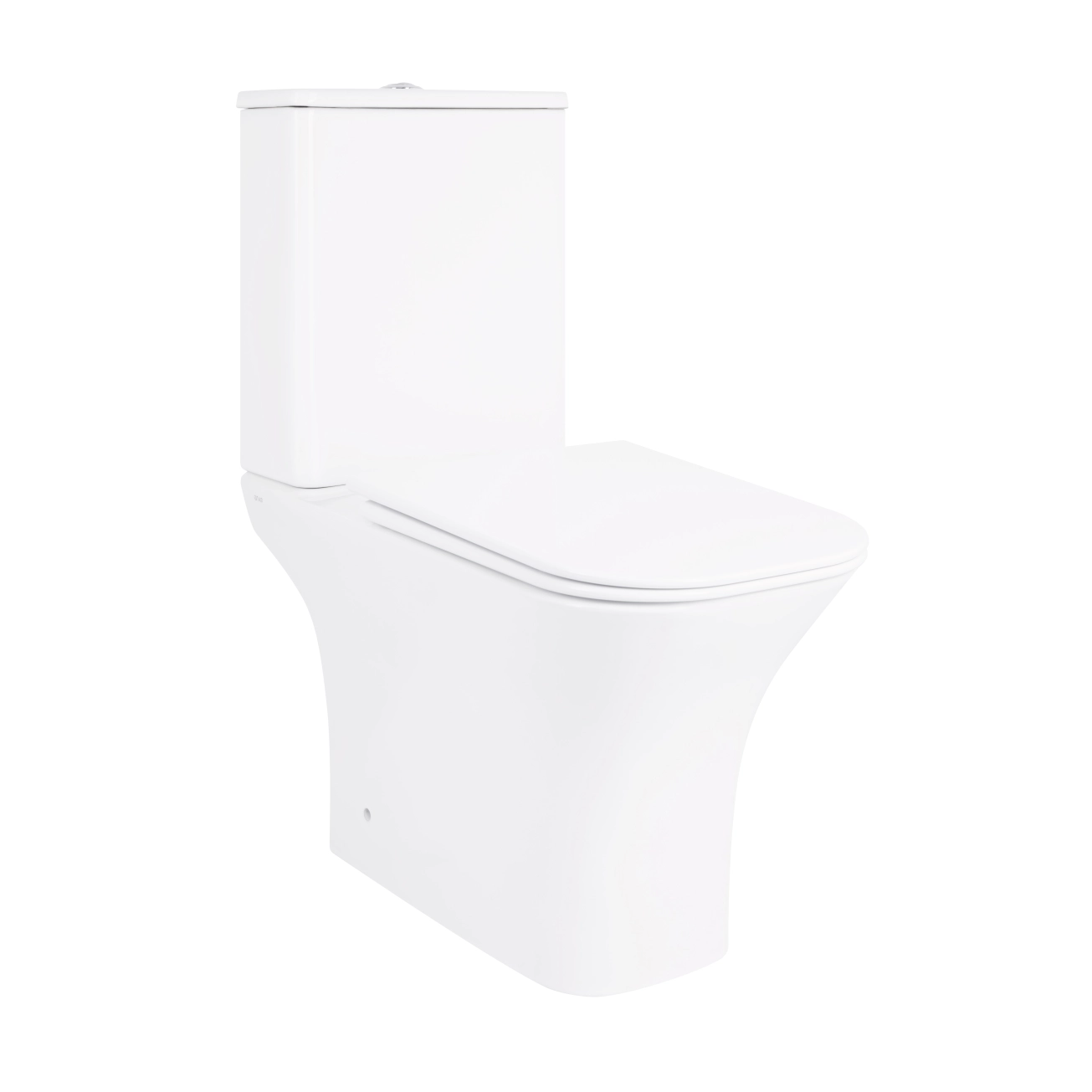 Унитаз-компакт Qtap Presto Quadro безободковый с сиденьем Soft-close QT24221215AW