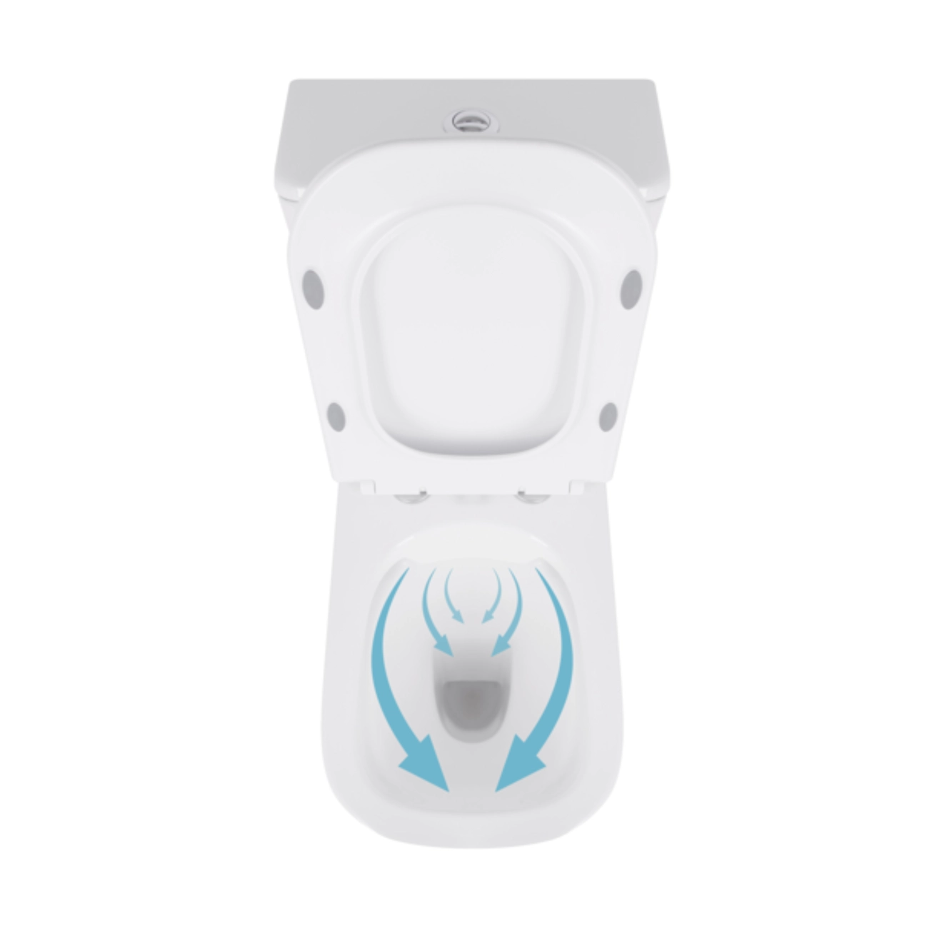 Унитаз-компакт Qtap Presto Quadro безободковый с сиденьем Soft-close QT24221215AW Фото - 5