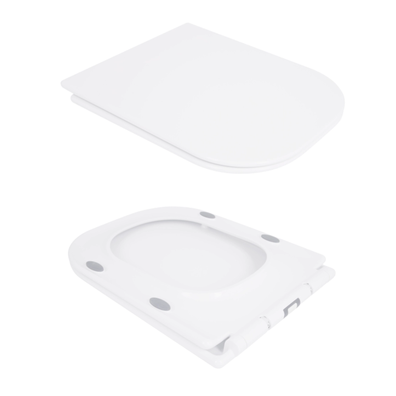 Унитаз-компакт Qtap Presto Quadro безободковый с сиденьем Soft-close QT24221215AW Фото - 7