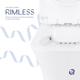 Унитаз-компакт Qtap Presto Quadro безободковый с сиденьем Soft-close QT24221215AW Фото - 4