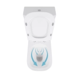 Унитаз-компакт Qtap Presto Quadro безободковый с сиденьем Soft-close QT24221215AW Фото - 5