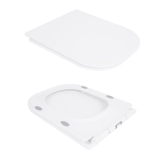 Унитаз-компакт Qtap Presto Quadro безободковый с сиденьем Soft-close QT24221215AW Фото - 7