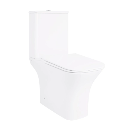 Унітаз-компакт Qtap Presto Quadro безободковий з сидінням Soft-close QT24221215AW