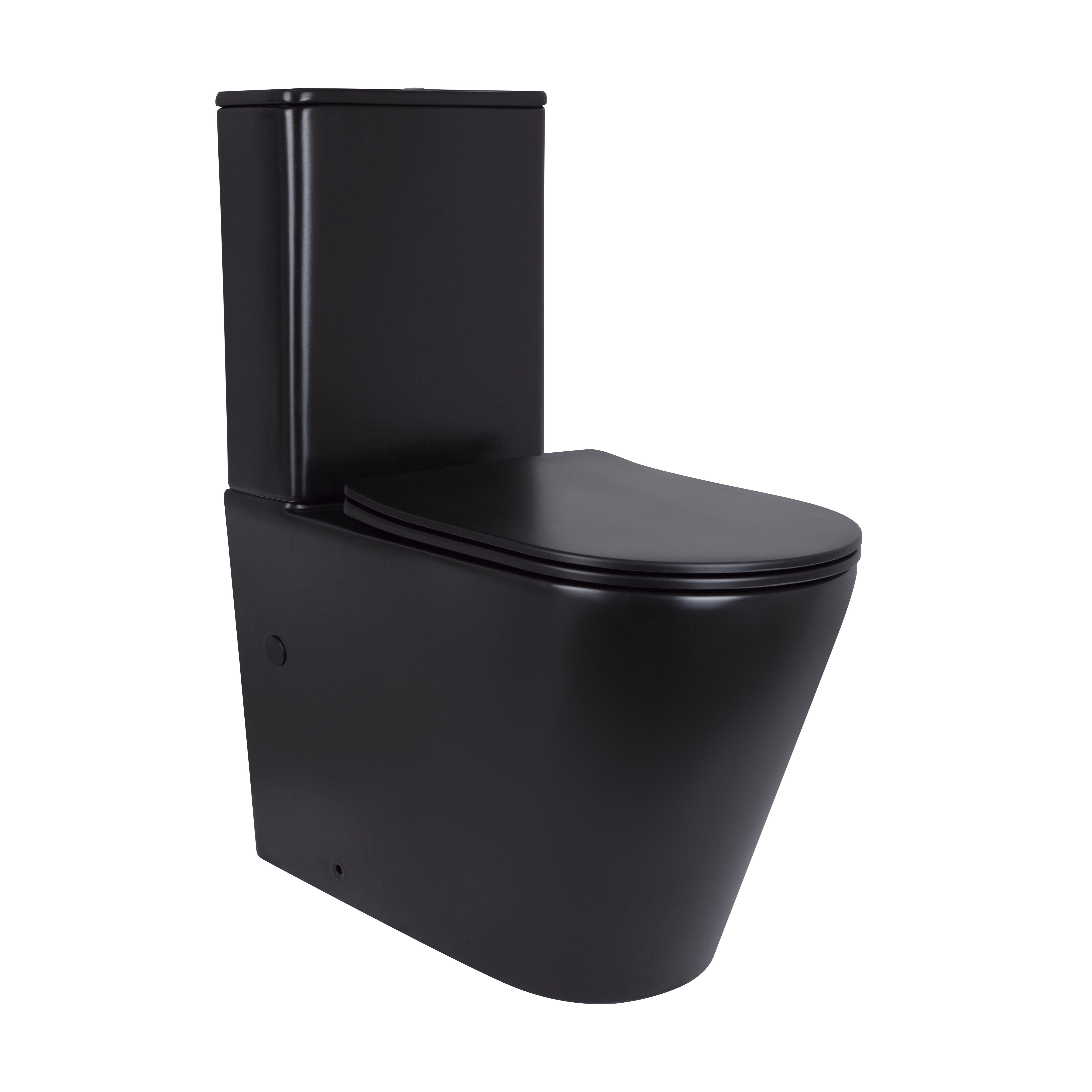 Унитаз напольный Qtap Scorpio Ultra Quiet безободковый с сиденьем Soft-close MATT BLACK QT14226088AMB