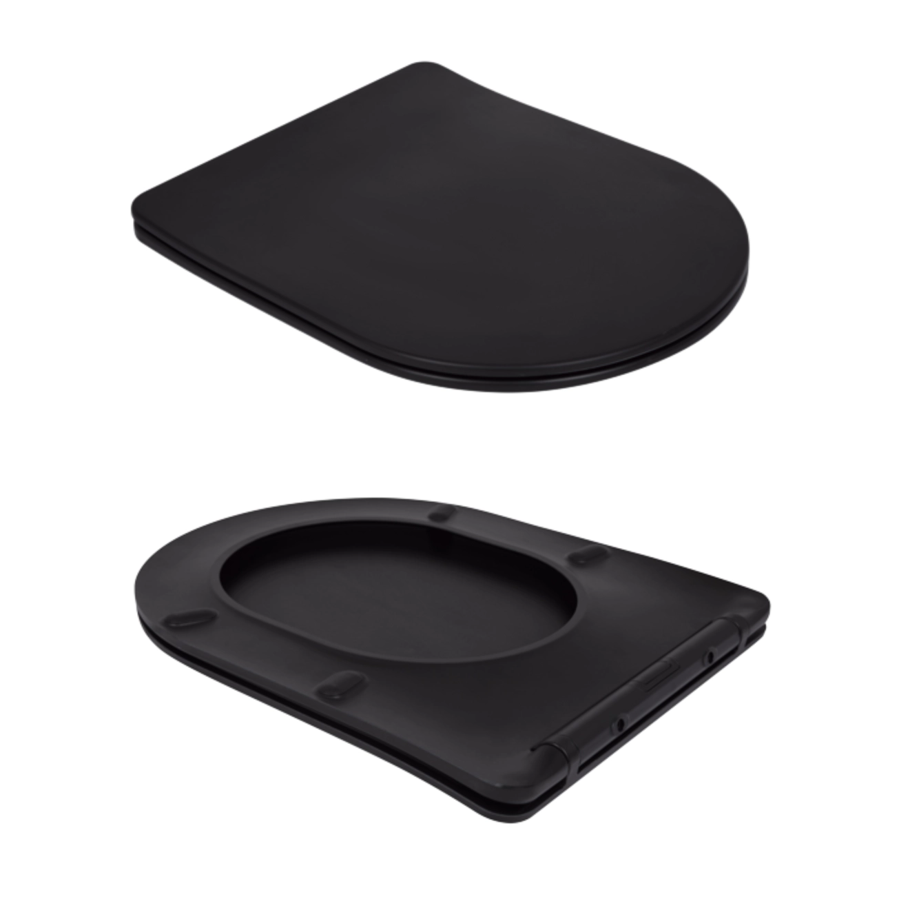 Унітаз підлоговий Qtap Scorpio Ultra Quiet безобідковий з сидінням Soft-close MATT BLACK QT14226088AMB Фото - 7
