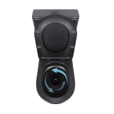 Унітаз підлоговий Qtap Scorpio Ultra Quiet безобідковий з сидінням Soft-close MATT BLACK QT14226088AMB Фото - 5