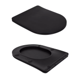 Унітаз підлоговий Qtap Scorpio Ultra Quiet безобідковий з сидінням Soft-close MATT BLACK QT14226088AMB Фото - 7