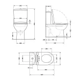 Унитаз напольный Qtap Scorpio Ultra Quiet безободковый с сиденьем Soft-close MATT BLACK QT14226088AMB Фото - 1