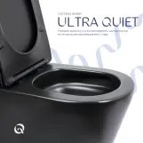 Унитаз напольный Qtap Scorpio Ultra Quiet безободковый с сиденьем Soft-close MATT BLACK QT14226088AMB Фото - 4