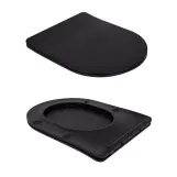 Унитаз напольный Qtap Scorpio Ultra Quiet безободковый с сиденьем Soft-close MATT BLACK QT14226088AMB Фото - 7