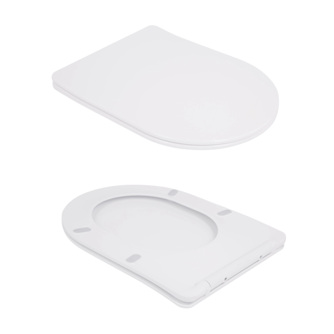 Унітаз підлоговий Qtap Robin New Ultra Quiet безобідковий з сидінням Soft-close WHITE QT13226083AW Фото - 7