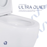 Унітаз підлоговий Qtap Robin New Ultra Quiet безобідковий з сидінням Soft-close WHITE QT13226083AW Фото - 4