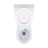 Унітаз підлоговий Qtap Robin New Ultra Quiet безобідковий з сидінням Soft-close WHITE QT13226083AW Фото - 5