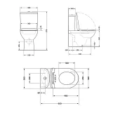 Унитаз напольный Qtap Robin New Ultra Quiet безободковый с сиденьем Soft-close WHITE QT13226083AW Фото - 1