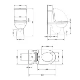 Унітаз підлоговий Qtap Robin Ultra Quiet безобідковий з сидінням Soft-close MATT BLACK QT13226083AMB Фото - 1