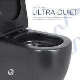 Унітаз підлоговий Qtap Robin Ultra Quiet безобідковий з сидінням Soft-close MATT BLACK QT13226083AMB Фото - 4