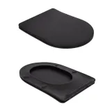 Унітаз підлоговий Qtap Robin Ultra Quiet безобідковий з сидінням Soft-close MATT BLACK QT13226083AMB Фото - 7