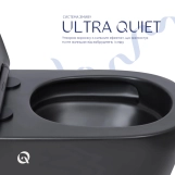 Унітаз підвісний Qtap Scorpio Ultra Quiet безобідковий з сидінням Soft-close MATT BLACK QT14332380AMB Фото - 4
