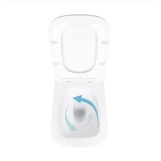 Унитаз подвесной Qtap Tern Ultra Quiet безободковый с сиденьем Soft-close WHITE QT17332303AW Фото - 5