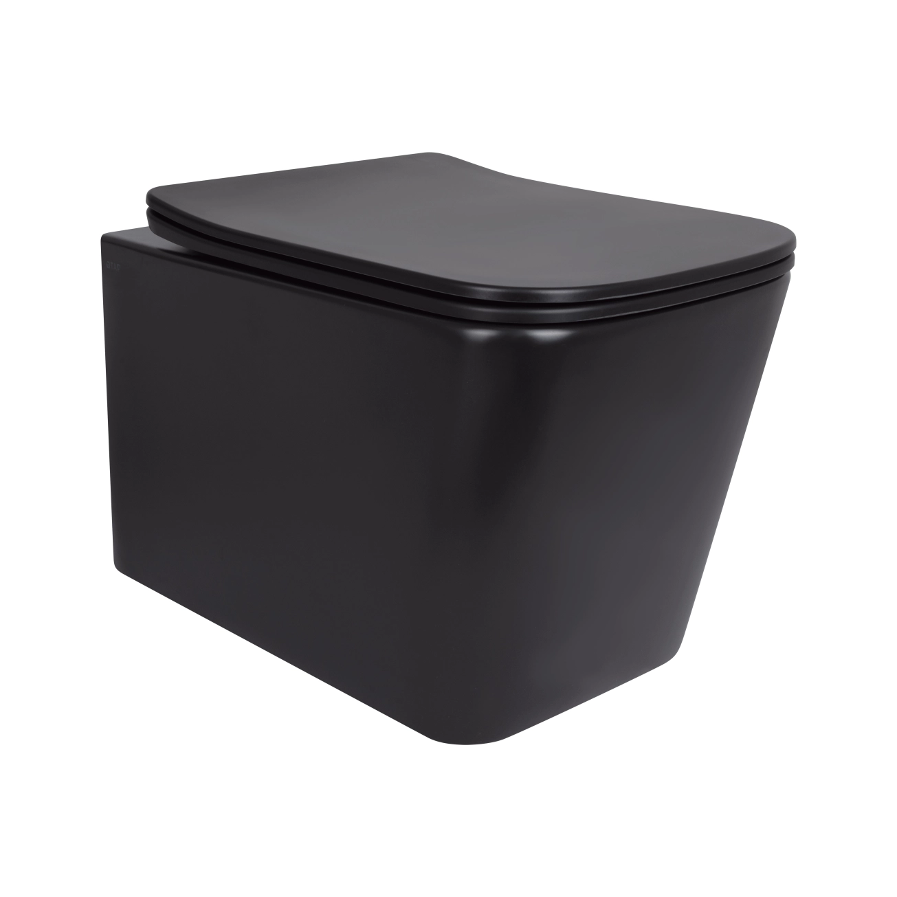 Унитаз подвесной Qtap Tern New Ultra Quiet безободковый с сиденьем Soft-close MATT BLACK QT17332303ASMB
