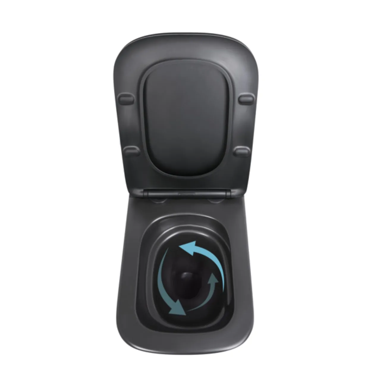 Унітаз підвісний Qtap Tern New Ultra Quiet безобідковий з сидінням Soft-close MATT BLACK QT17332303ASMB Фото - 5