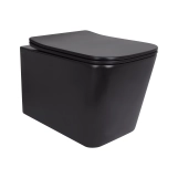Унитаз подвесной Qtap Tern New Ultra Quiet безободковый с сиденьем Soft-close MATT BLACK QT17332303ASMB