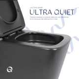 Унитаз подвесной Qtap Tern New Ultra Quiet безободковый с сиденьем Soft-close MATT BLACK QT17332303ASMB Фото - 4