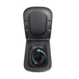 Унитаз подвесной Qtap Tern New Ultra Quiet безободковый с сиденьем Soft-close MATT BLACK QT17332303ASMB Фото - 5