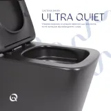Унітаз підвісний Qtap Tern New Ultra Quiet безобідковий з сидінням Soft-close MATT BLACK QT17332303ASMB Фото - 4