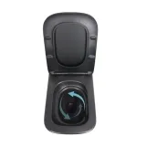 Унітаз підвісний Qtap Tern New Ultra Quiet безобідковий з сидінням Soft-close MATT BLACK QT17332303ASMB Фото - 5