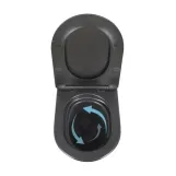 Унітаз підвісний Qtap Robin New Ultra Quiet безобідковий з сидінням Soft-close MATT BLACK QT13332381АSMB Фото - 5